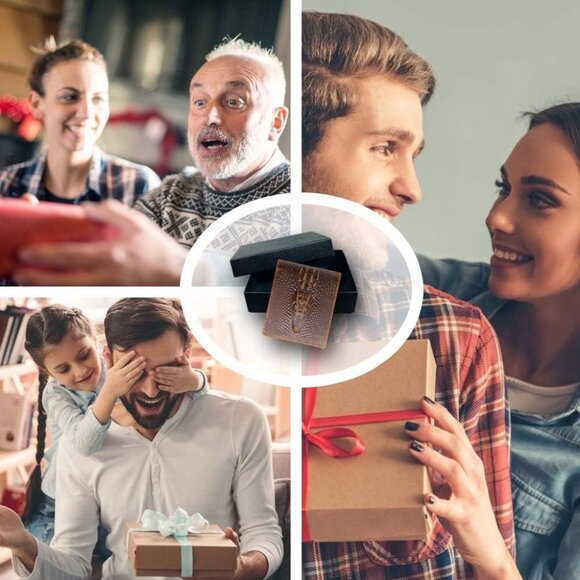 Ultra Slim Genuine Leather Bifold Crocodiile Wallets for Men Alligator Embossed - Picture 11 of 11